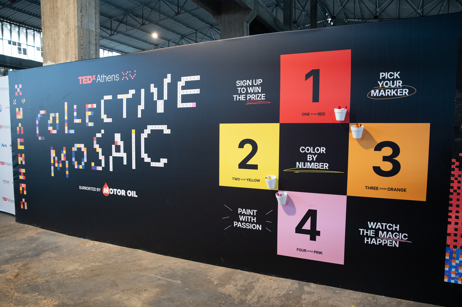 The instruction wall, colour by number